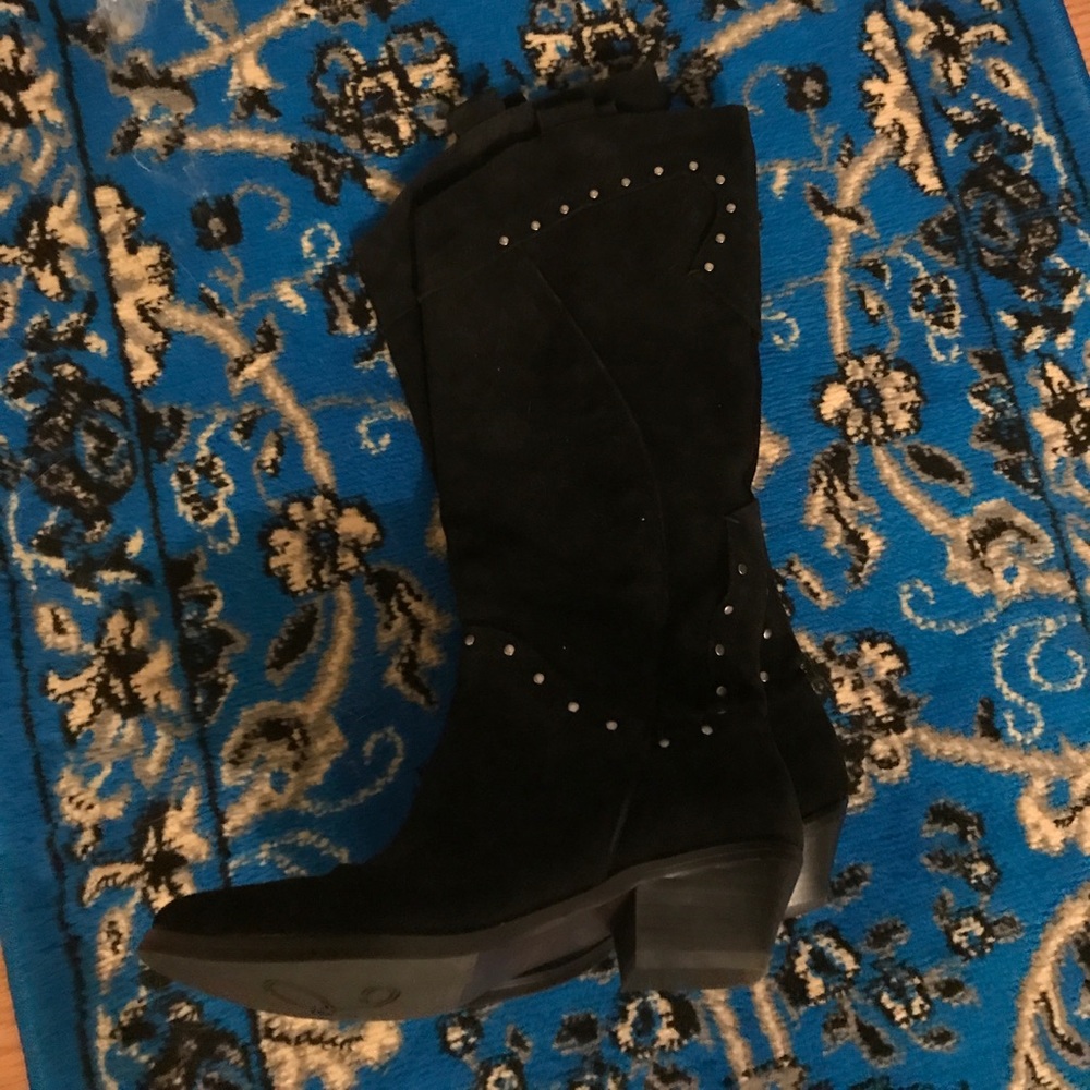 Knee high black boots